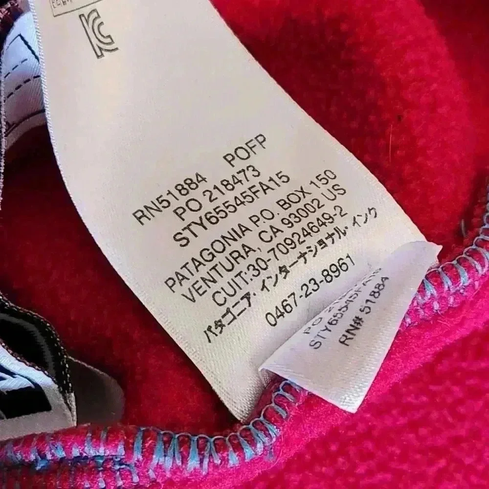 Patagonia Synchilla Snap T Fleece Girls L Youth 12 Teal‎ Pink Colorblock-A1